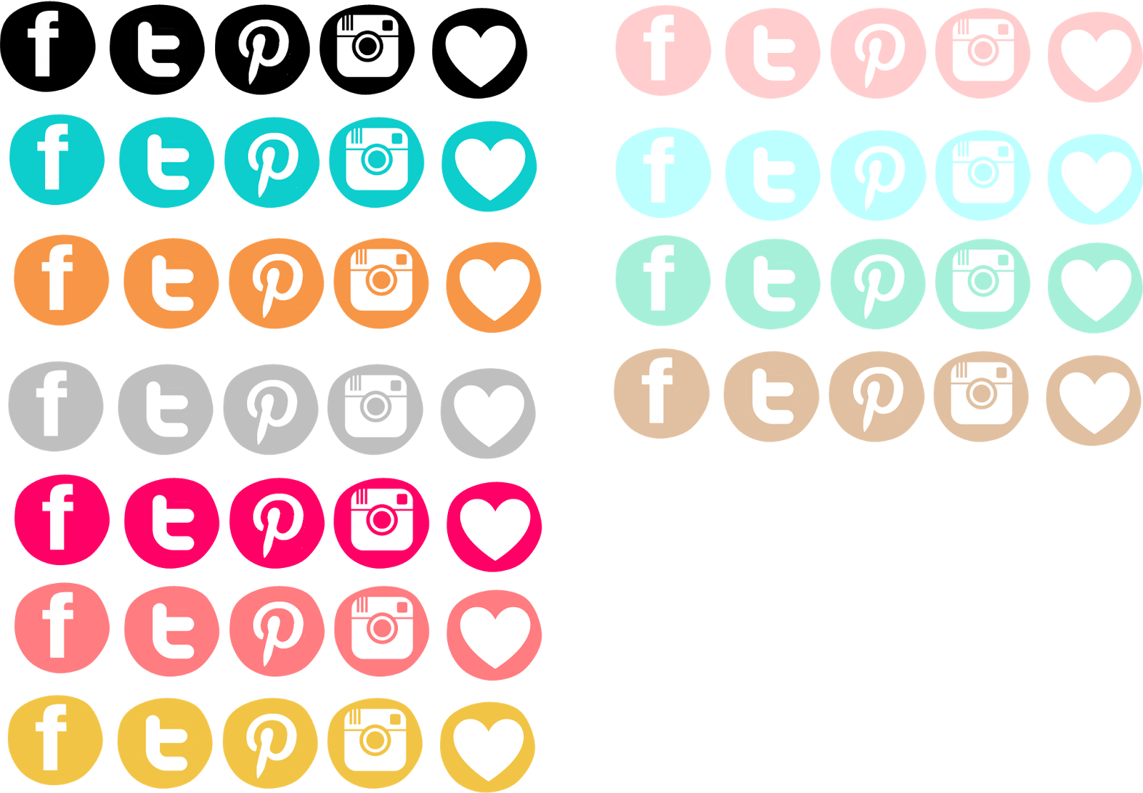 iconos redes sociales color